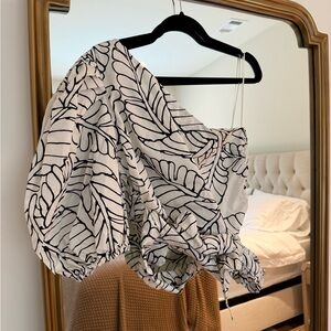 NWT Fe Noel for Target Leaf Print One-Shoulder Top